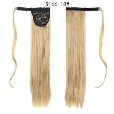 MERISIHAIR Long Straight Wrap Around Clip In Ponytail Hair Extension Heat Resistant Synthetic  Pony Tail Fake Hair