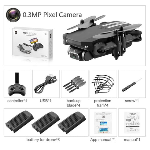 Drone 4k HD Wide Angle Camera 0.3MP/5.0MP/4K HD Cameras Mini Drone LS-MIN Dron Camera Quadcopter Height Keep Drones Toys   Gifts