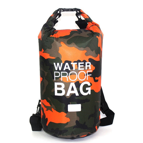 Outdoor Bag Camouflage Portable Rafting Diving Dry Bag Sack PVC Waterproof Folding Swimming Storage Bag for River Trekking