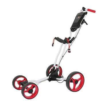 4 Wheels Golf Push Cart Easy Folding Black Aluminum alloy With Umbrella holder PLAYEAGLE Golf Trolley 4-wheel-pull cart