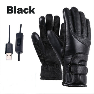 Winter Electric Heated Gloves Windproof Cycling Warm Heating Touch Screen Skiing Gloves USB Powered Heated Gloves For Men Women