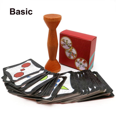 Juego de mesa con reglas en inglés y español, token de jungla de madera marrón, par rápido, bosque de velocidad para fiesta familiar, regalos de juego de cartas divertidos