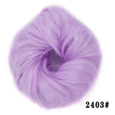 LUPU Synthetic Chignon Messy Scrunchie Elastic Band Hair Bun Straight Updo Hairpiece High Temperture Fiber Natural Fake Hair