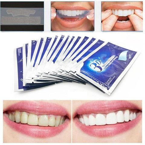 Bandes de blanchiment des dents en Gel, 28 pièces/14 paires, soins d'hygiène buccale, bandes à Double élastique, outils de blanchiment dentaire