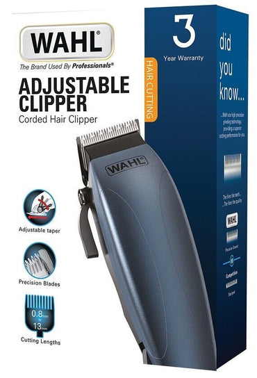 Máquina de cortar cabelo Wahl | azul | com fio | cone ajustável