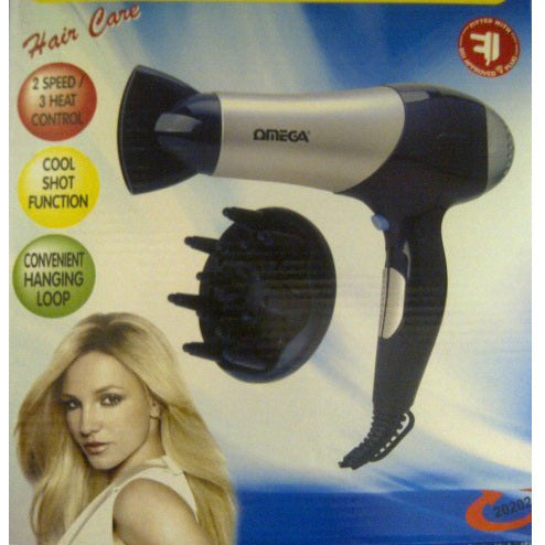 Secador de cabelo Omega omega hd-202 2200w 3 calor 2 velocidades