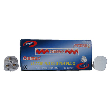 Omega Omega 13-A-Stecker mit 3-poliger Sicherung