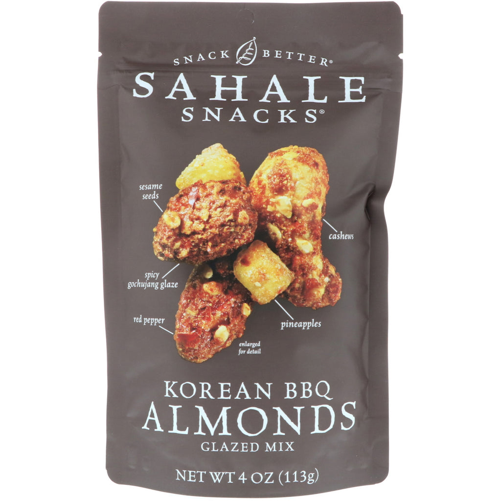 Sahale Snacks, グレーズドミックス、韓国式BBQアーモンド、4オンス (113 g)