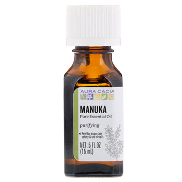 Aura Cacia, ren æterisk olie, Manuka, 0,5 fl oz (15 ml)