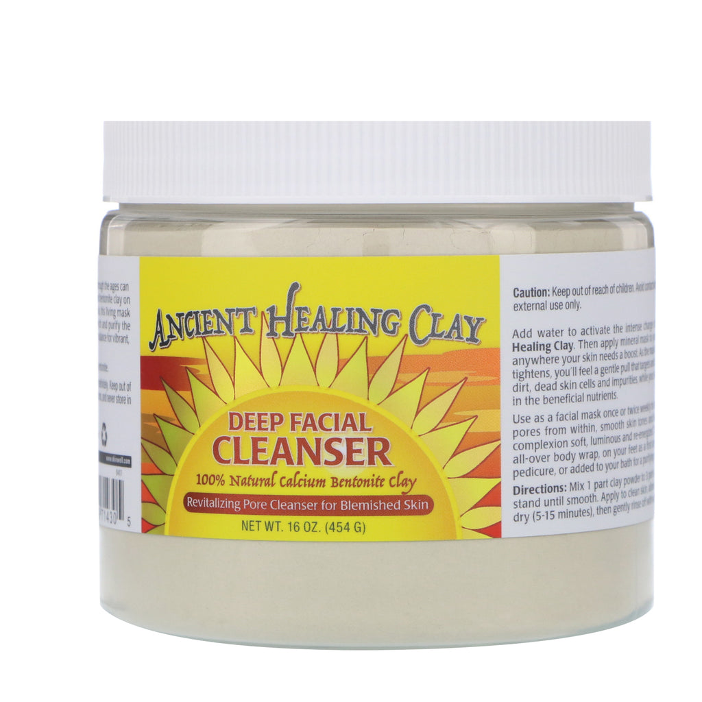 Ancient Healing Clay, limpiador facial profundo, 16 oz (454 g)