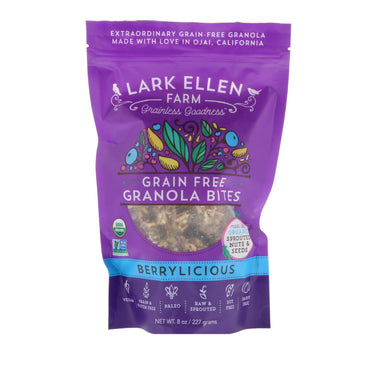 Lark Ellen Farm, spannmålsfria granolabitar, Berrylicious, 8 oz (227 g)