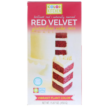 ColorKitchen, Gluten-Free Cake Mix, Red Velvet, 15.87 oz (450 g)