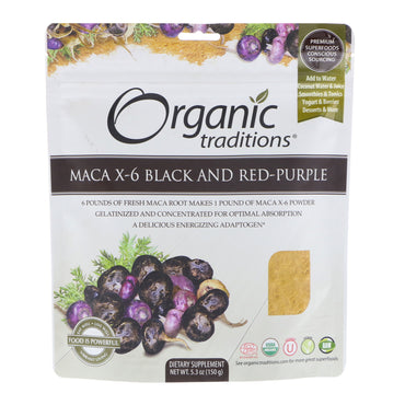 Traditions, Maca X-6 Black and Red-Purple, 5.3 oz (150 g)
