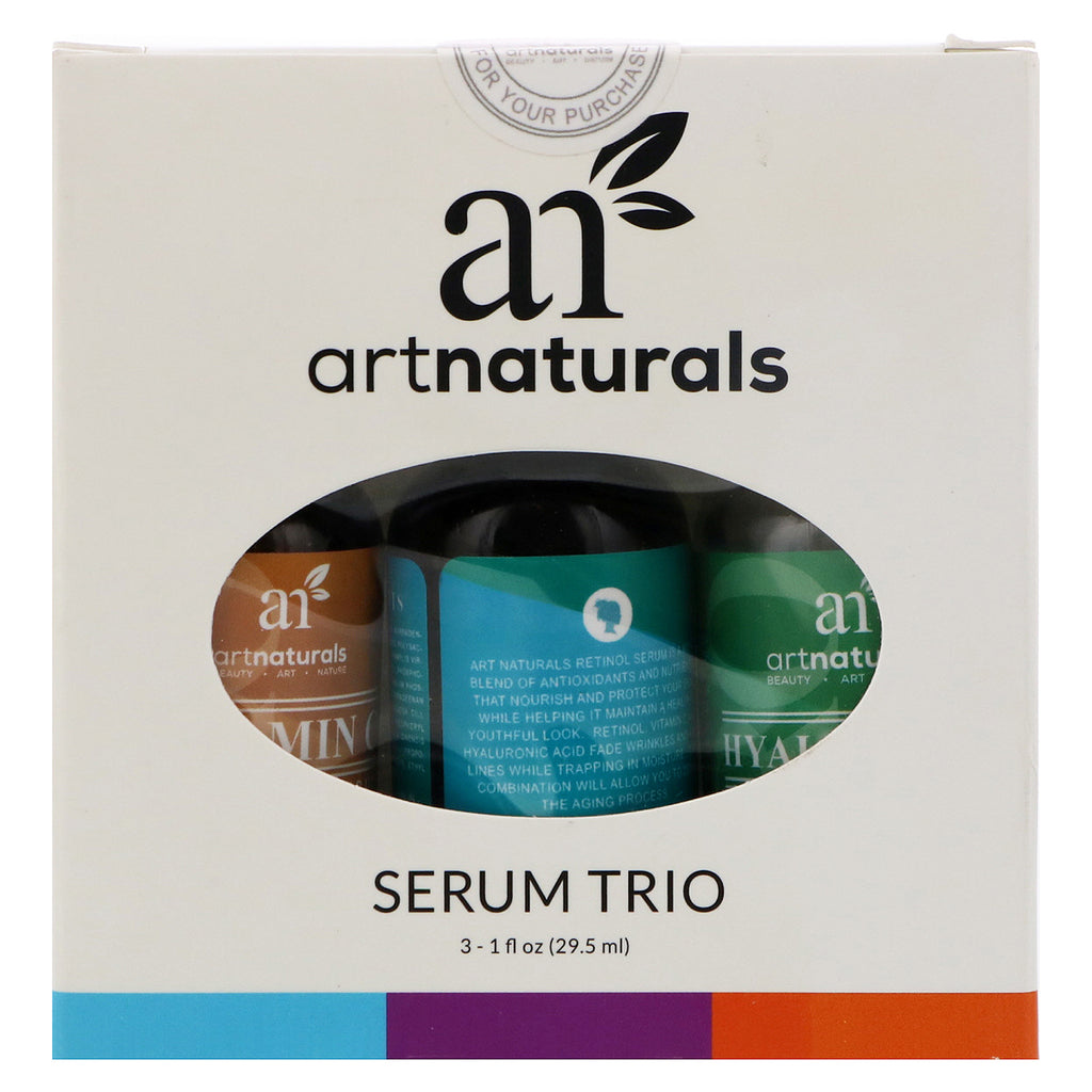 Artnaturals, Conjunto Trio de Sérum, 3 Séruns, 29,5 ml (1 fl oz) Cada