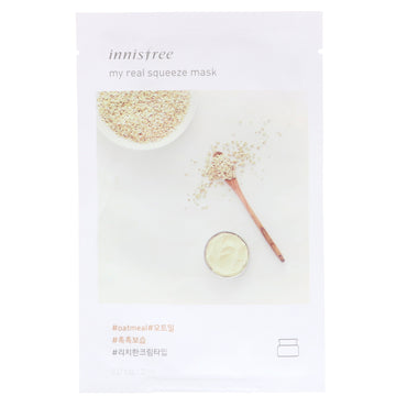 Innisfree, My Real Squeeze Mask, Oatmeal, 1 Sheet