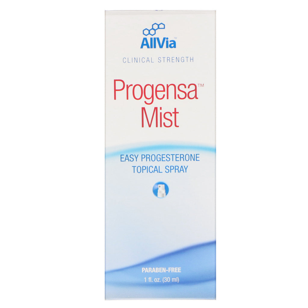AllVia, Progensa Mist, สเปรย์เฉพาะที่ Easy Progesterone, 1 ออนซ์ (30 มล.)