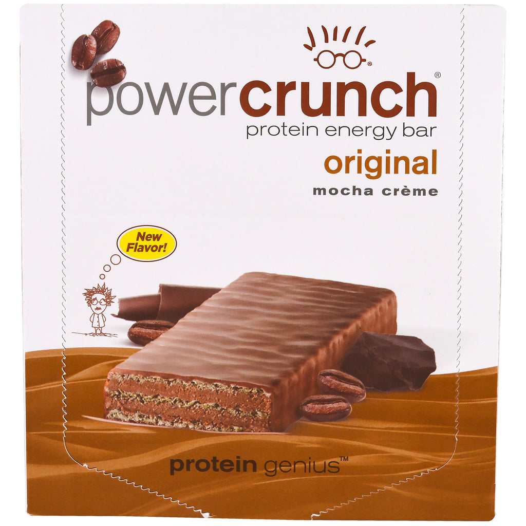 BNRG Power Crunch Protein Energy Bar Original Mocha Creme 12 Bars 1,4 oz (40 g) styck