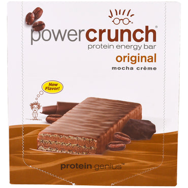 BNRG Power Crunch Protein Energy Bar Original Mocha Creme 12 barras 1,4 oz (40 g) cada una
