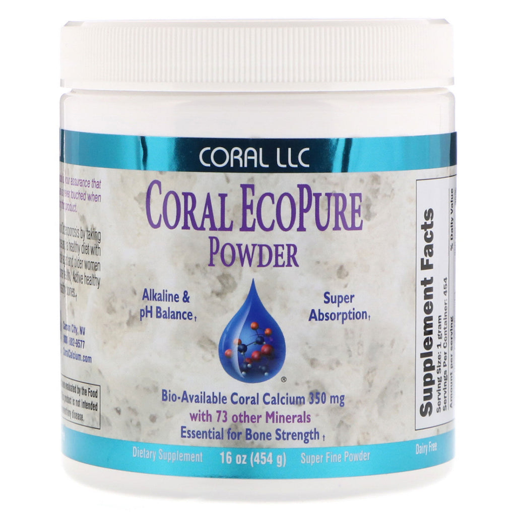 CORAL LLC, Poudre de corail EcoPure, 16 oz (454 g)