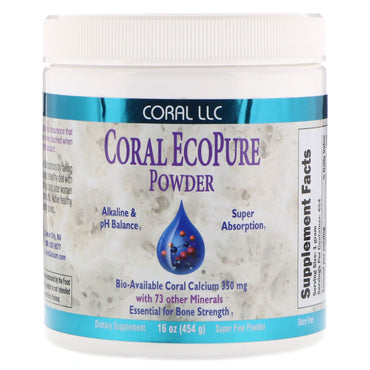 CORAL LLC, Poudre de corail EcoPure, 16 oz (454 g)