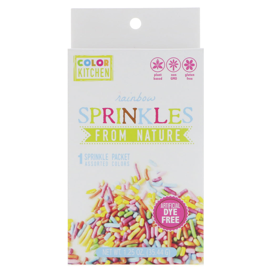 ColorKitchen, Arcobaleno, Sprinkles From Nature, Arcobaleno Sprinkles, 1,25 oz (35,44 g)