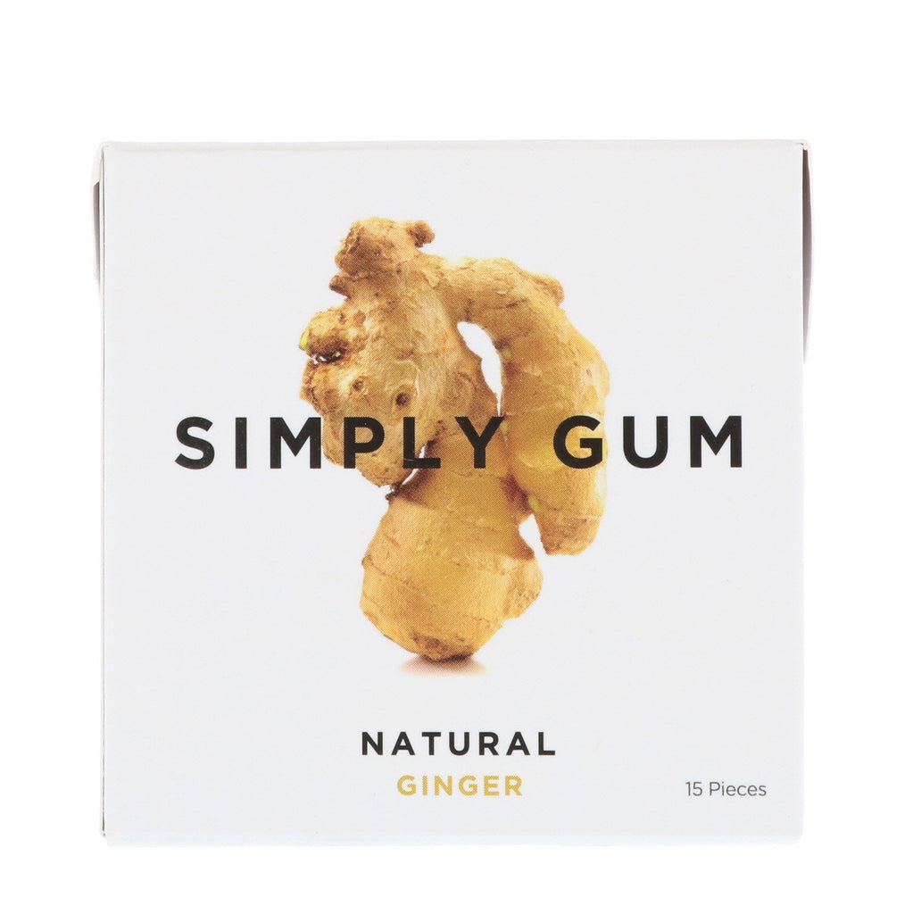Simply gum chicle jengibre natural 15 piezas