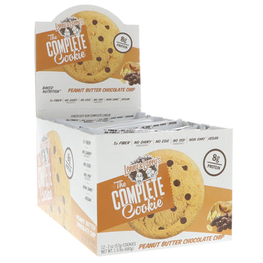 Lenny &amp; Larry's The Complete Cookie Pépites de chocolat au beurre de cacahuète 12 biscuits 2 oz (57 g) chacun