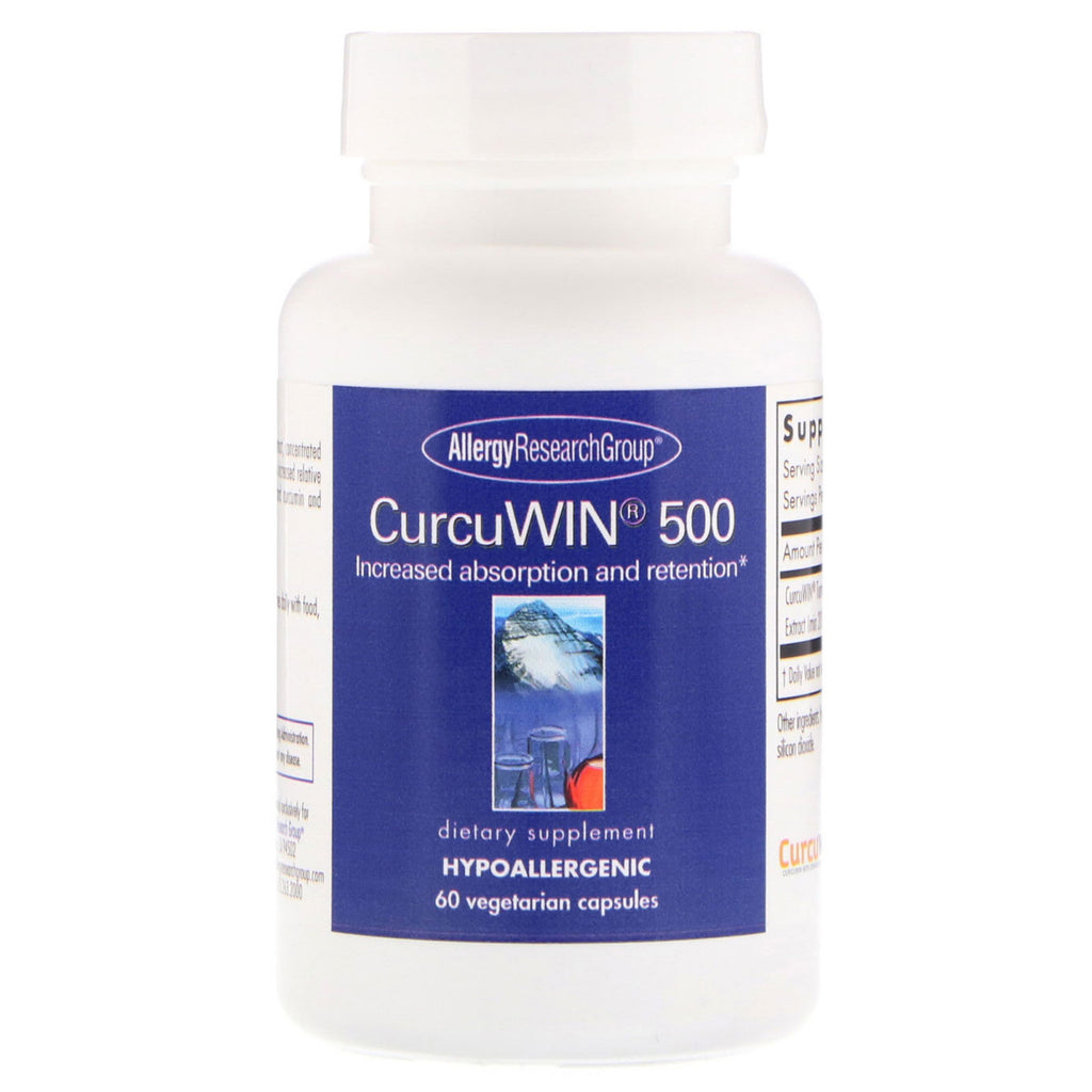 קבוצת מחקר אלרגיה, curcuwin 500, 60 כמוסות צמחוניות