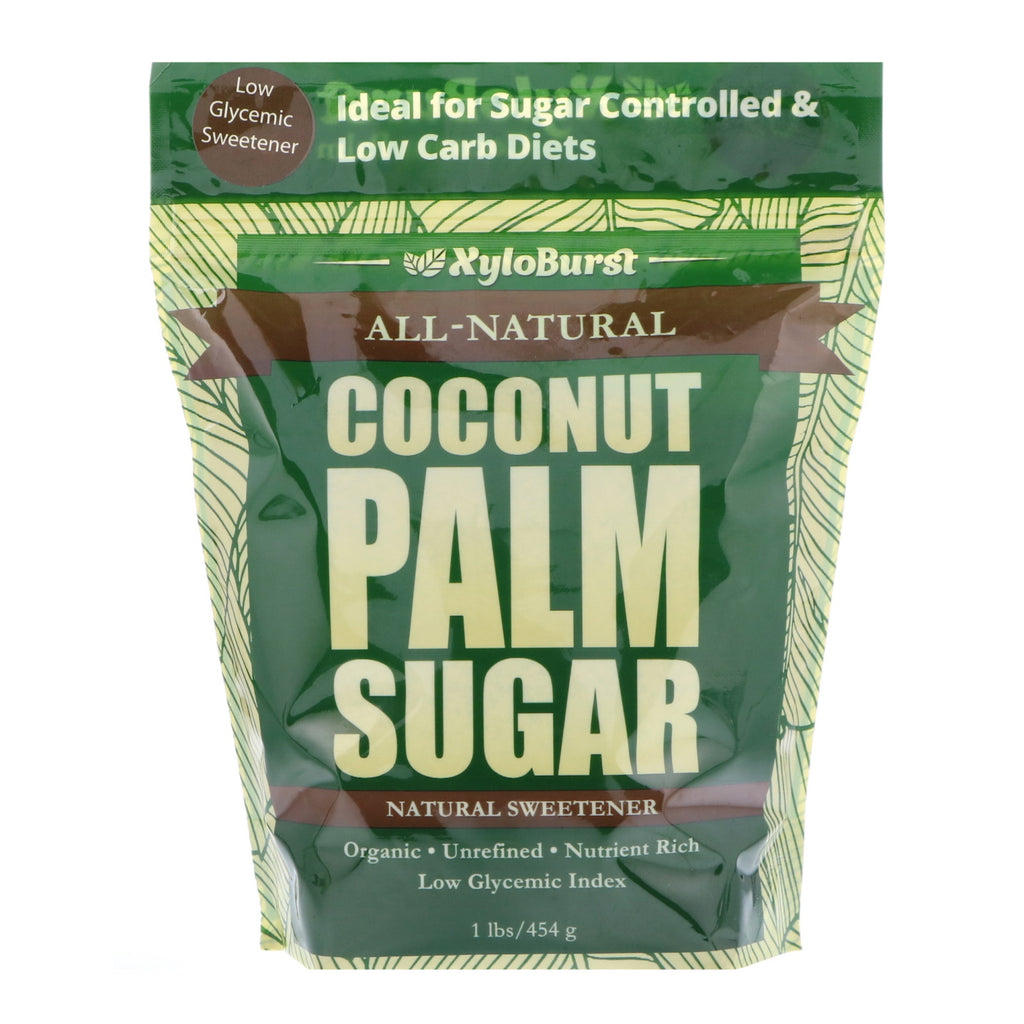 Xyloburst, zahăr natural din palmier de cocos, îndulcitor cu glicemie scăzută, 1 lb. (454 g)