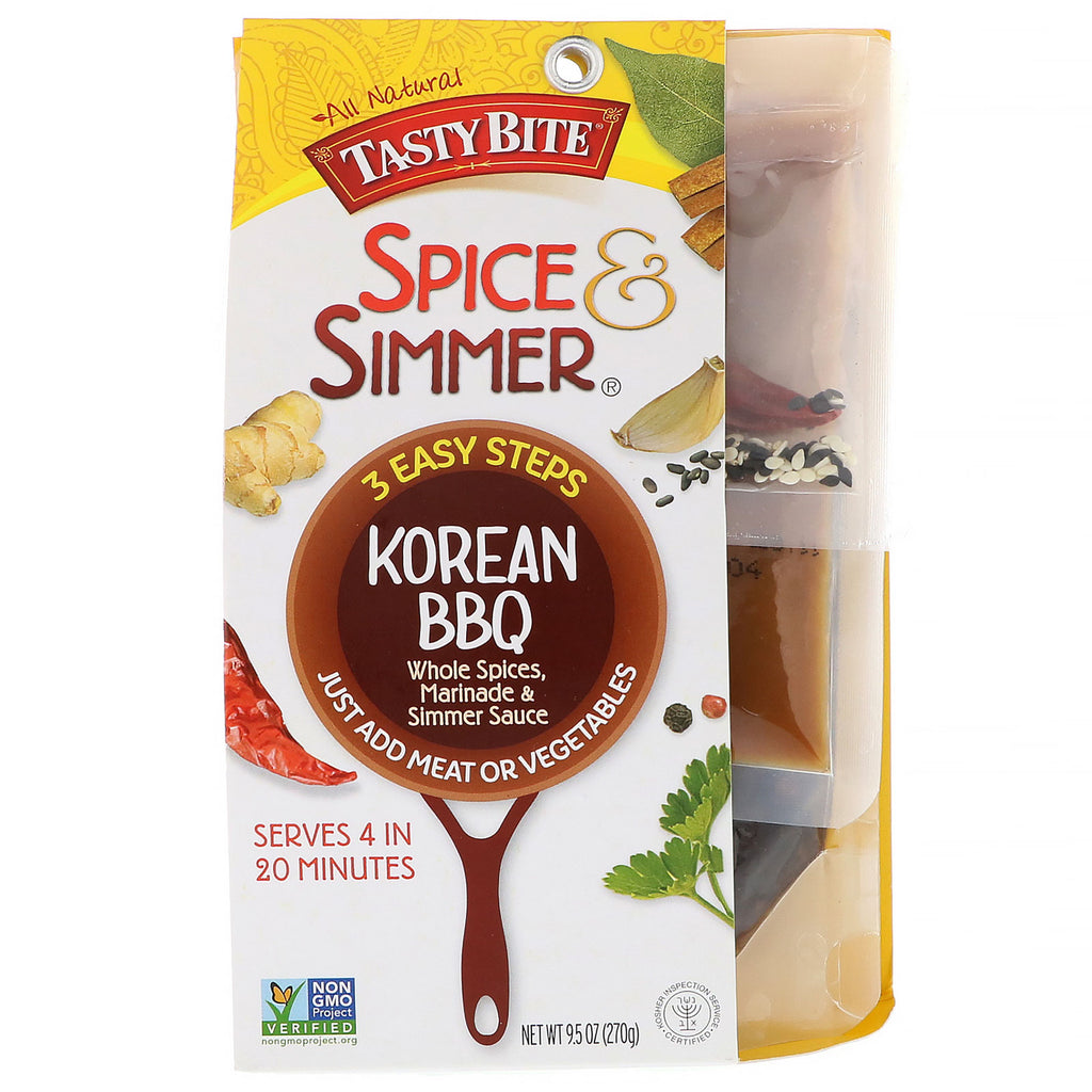 Tasty Bite, Spice & Simmer, Koreański BBQ, 9,5 uncji (270 g)