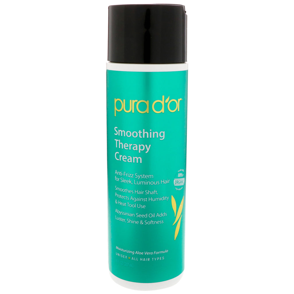Pura D'or, Smoothing Therapy Cream, 8 fl oz (237 ml)