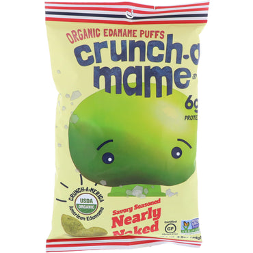 Crunch-A-Mame、枝豆パフ、風味豊かな味付け、ほぼ裸、3.5 oz (99 g)