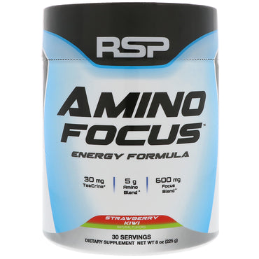 RSP Nutrition, Amino Focus, fórmula energética, kiwi fresa, 8 oz (225 g)