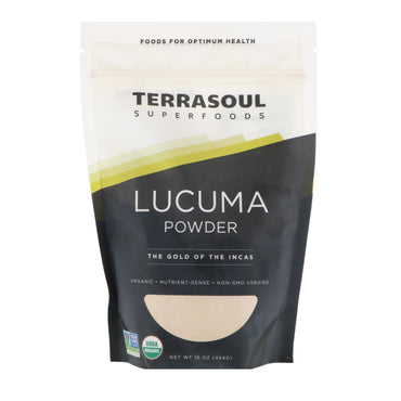 Terrasoul Superfoods, Lucuma-poeder, het goud van de Inca's, 16 oz (454 g)