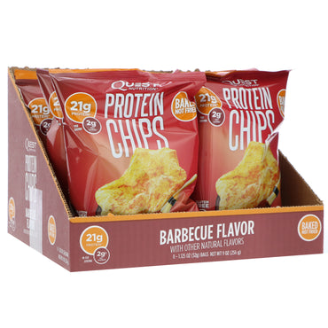 Quest Nutrition, Proteinchips, Barbecue-Geschmack, 8er-Pack, je 1,125 oz (32 g).