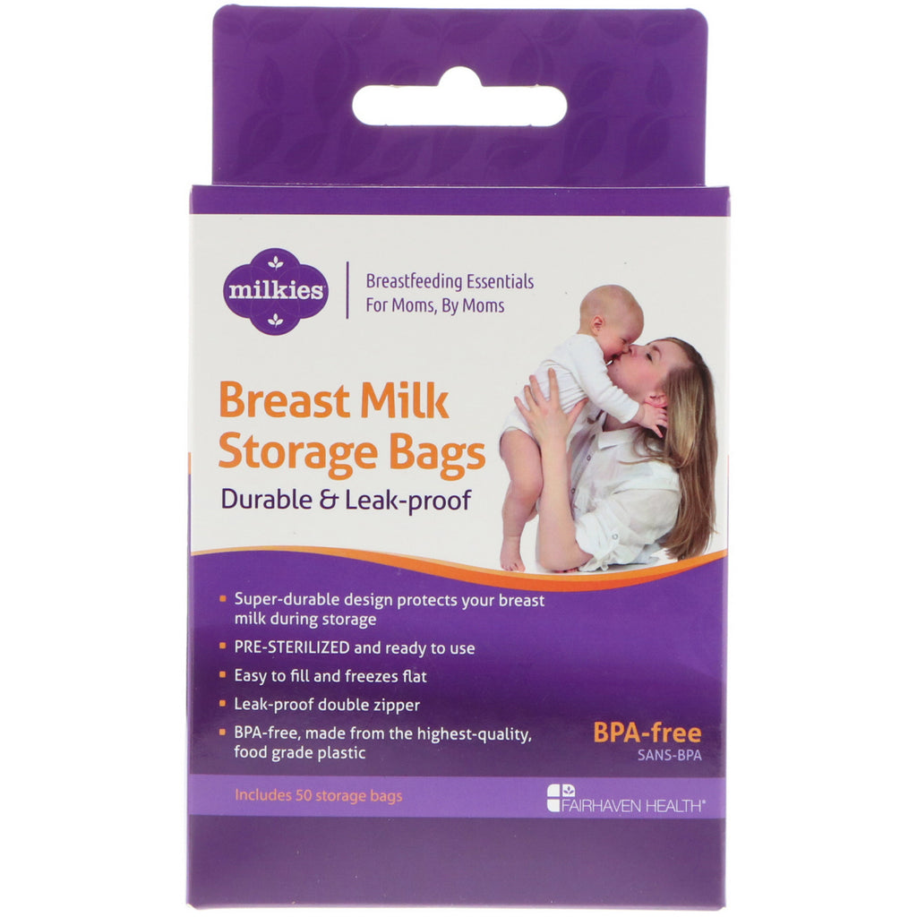 Fairhaven Health, Breast Milk Storage Bags, Durable & Leak-Proof, 50 Storage Bags