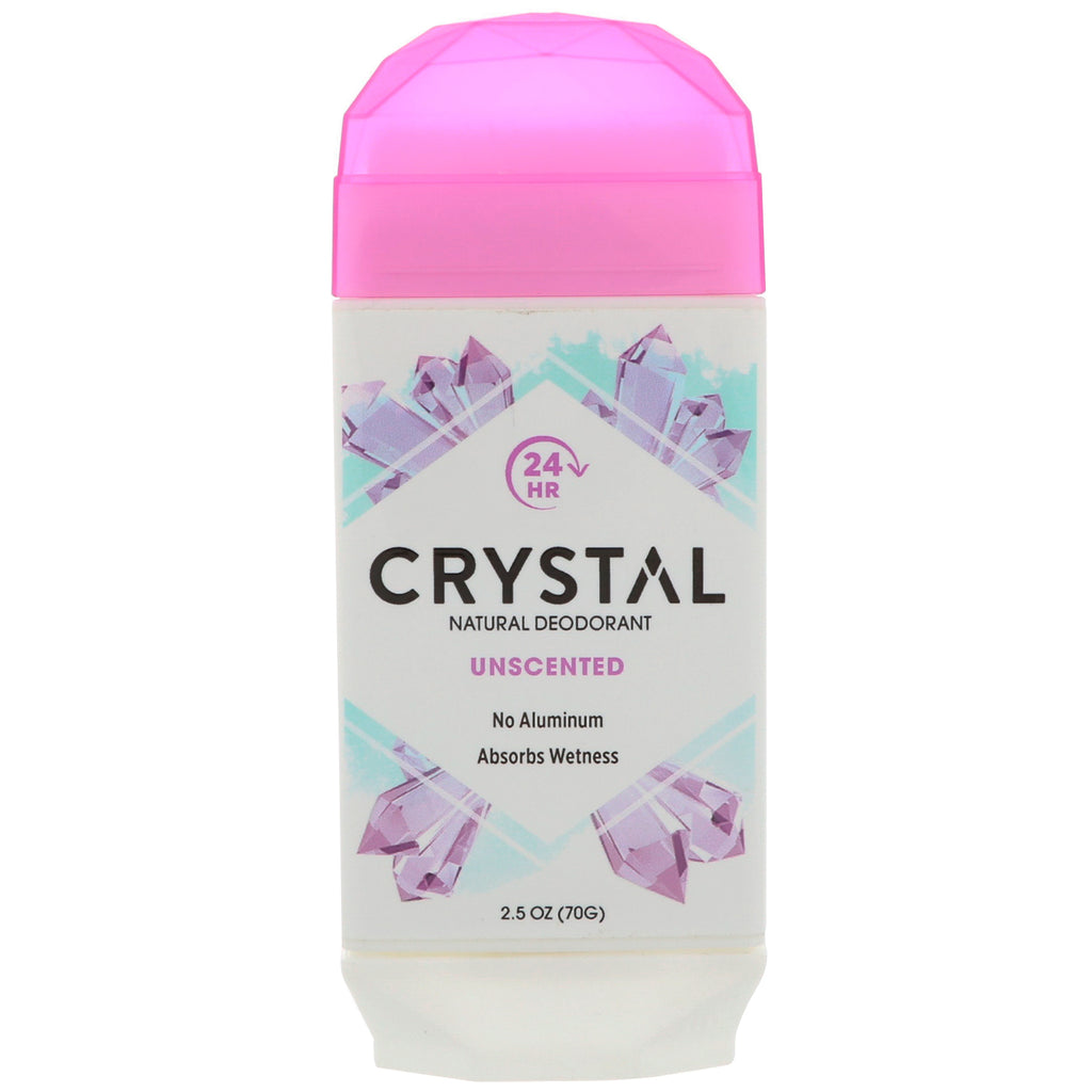 Crystal Body deodorant, naturlig deodorant, uparfymert, 2,5 oz (70 g)