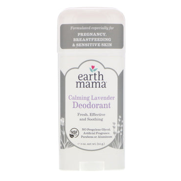 Earth Mama, Desodorante, Lavanda calmante, 3 oz (85 g)
