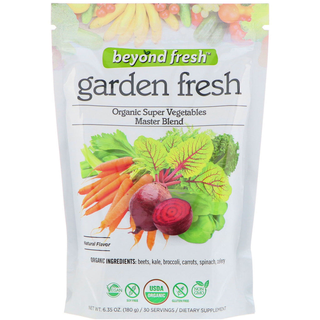 Beyond Fresh, Garden Fresh, มาสเตอร์เบลนด์ซุปเปอร์ผัก, รสธรรมชาติ, 6.35 ออนซ์ (180 กรัม)