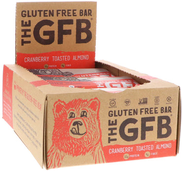 GFB, glutenfri bar, tranbärsrostad mandel, 12 barer, 2,05 oz (58 g) vardera