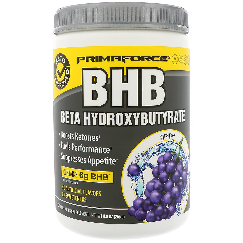 Primaforce, BHB, bèta-hydroxybutyraat, druif, 8,9 oz (255 g)