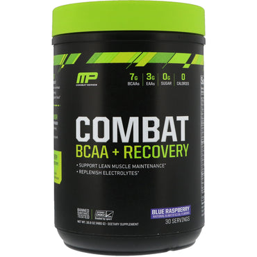 MusclePharm, Combat BCAA + Recovery, Blue Raspberry, 16.9 oz (480 g)