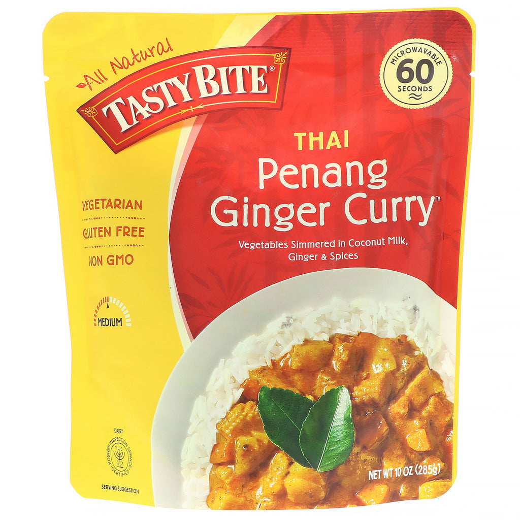 Tasty Bite, Tajski, Penang Imbir Curry, Średni, 10 uncji (285 g)