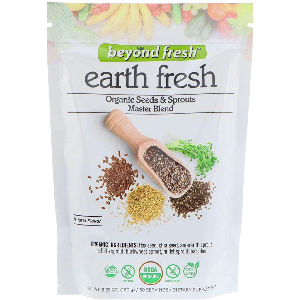 Beyond Fresh, Earth Fresh, Miscela master di semi e germogli, aroma naturale, 6,35 oz (180 g)