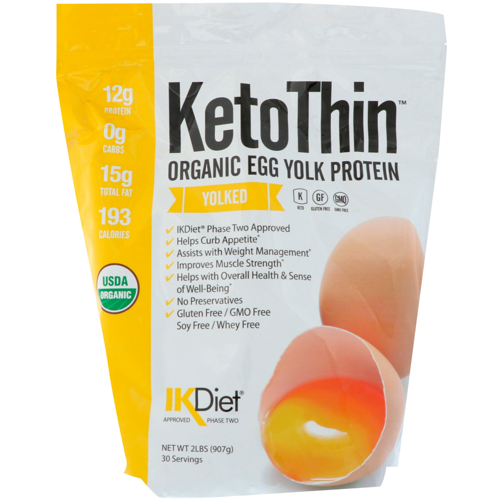 Julian Bakery, Keto Thin, Eggeplommeprotein, eggeplomme, 2 lbs (907 g)