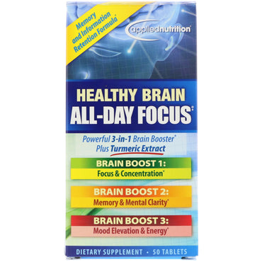 applynutrition, Healthy Brain All-Day Focus, 50 de tablete
