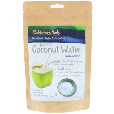 Wilderness Poets, Instant Coconut Water Powder, Freeze Dried, 4 oz (113.4 g)