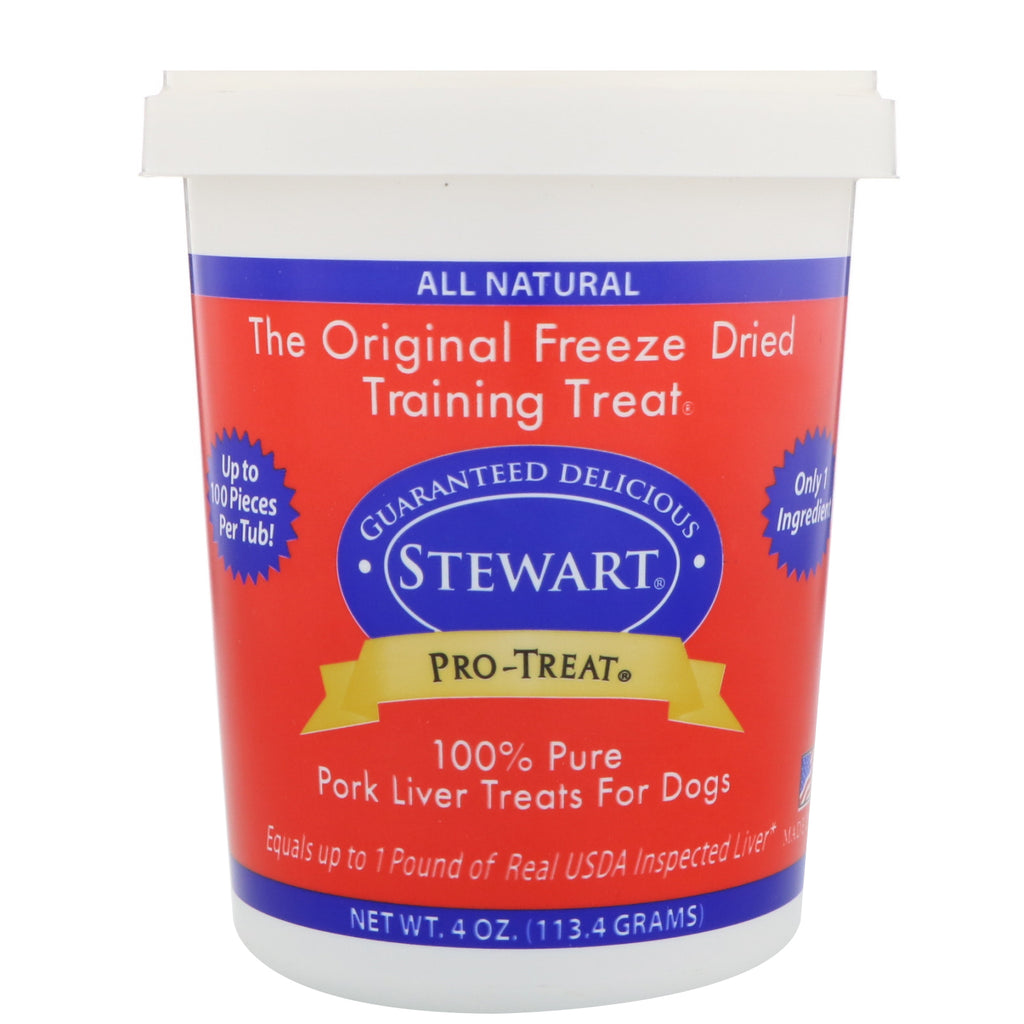 Stewart, Pro-Treat, golosinas liofilizadas, para perros, hígado de cerdo, 4 oz (113,4 g)