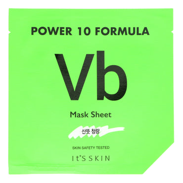 It's Skin, Power 10 Formula, Feuille de masque VB, Contrôle du sébum, 1 masque en feuille, 25 ml