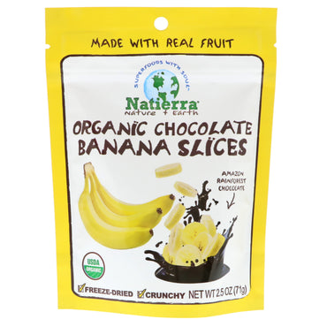 Natierra Nature's All ,  Freeze-Dried, Chocolate Banana Slices, 2.5 oz (71 g)